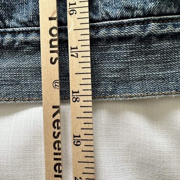 Life In Progress 80s Cropped Style Women's Denim Trucker Vest SZ M Biker Boho - Picture 7 of 8